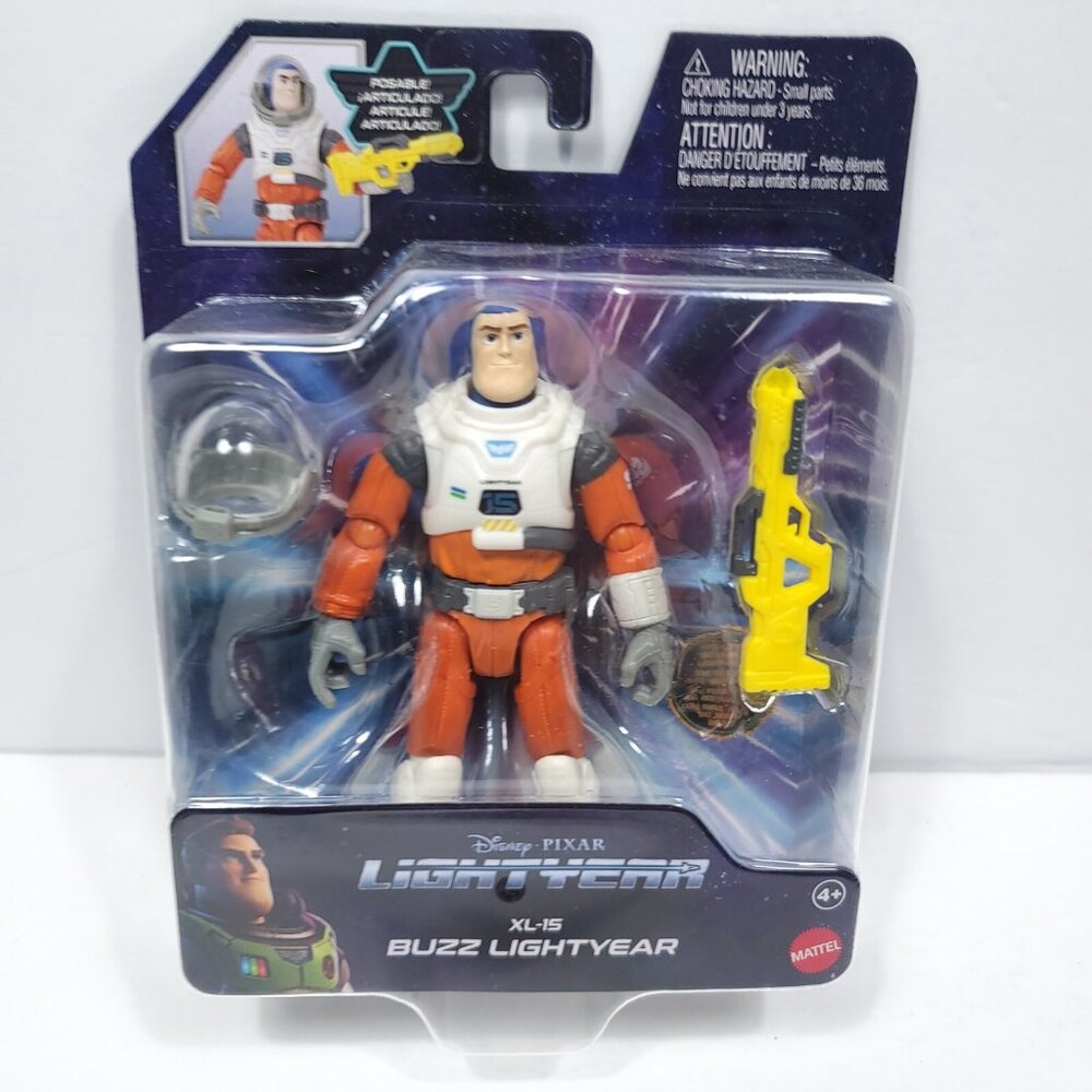 Disney Pixar Buzz Lightyear Action Figure XL-15 Orange Space Suit NEW Mattel
